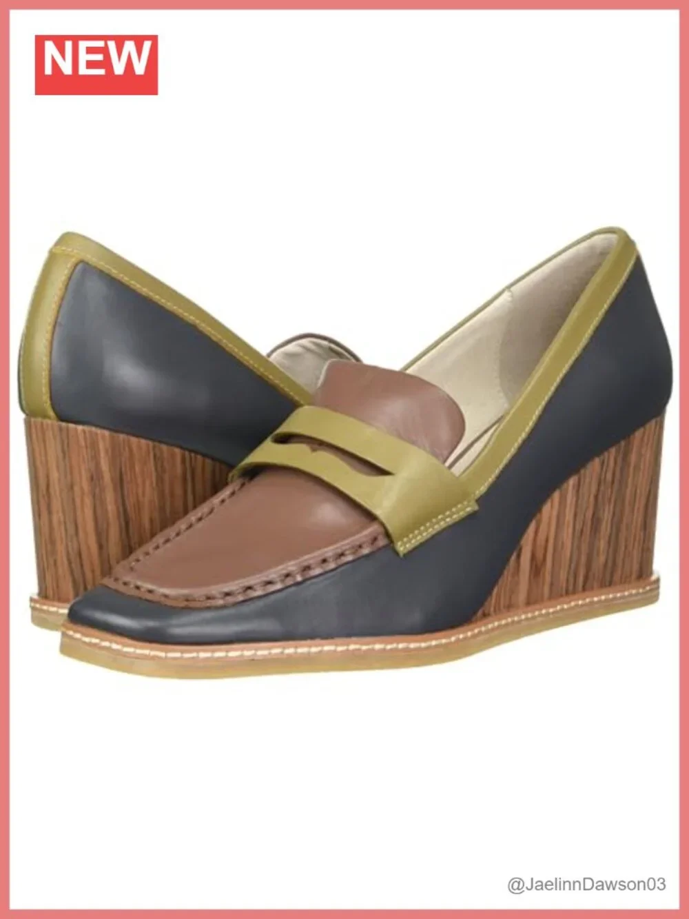 Sanctuary Women's Cadence Wedge Loafer Leather Recycled Rubber Memory Foam